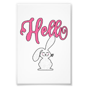 Impression Photo Bonjour Lapin Lapin   Jolie Bunny Lovers Cadeau