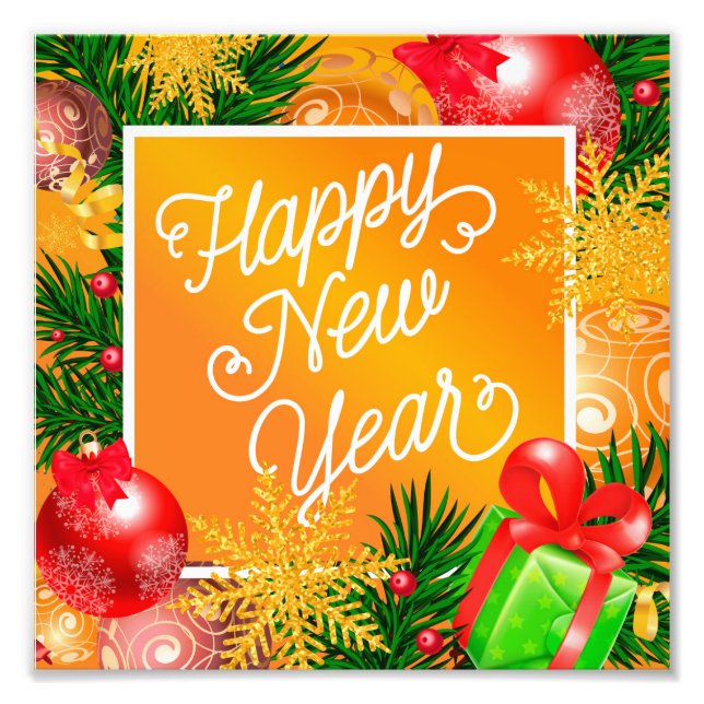 Impression Photo Bonne année (Devant)