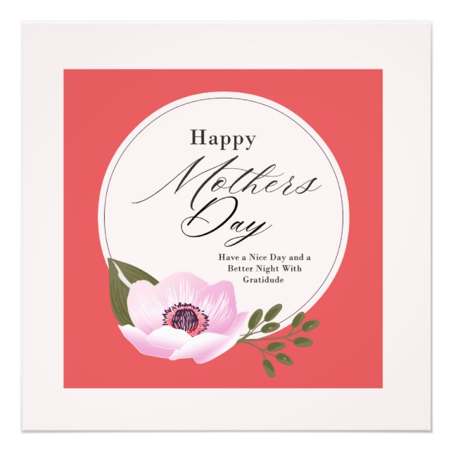 Impression Photo Bonne gratitude pour la Fête des Mères. Vous êtes  (Devant)