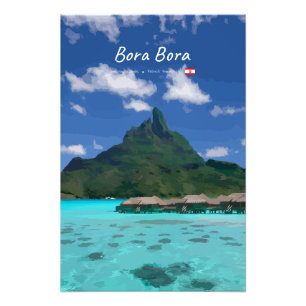 Impression Photo Bora Bora, Polynésie française - Résort de Plage