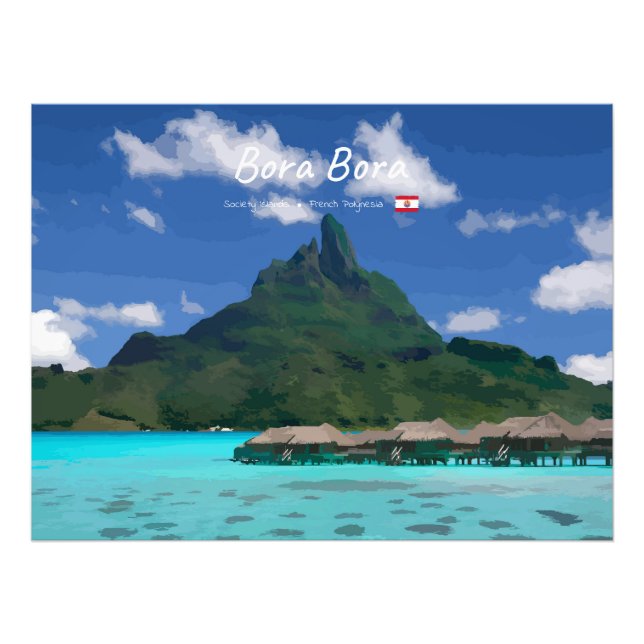Impression Photo Bora Bora, Polynésie française - Resort de plage (Devant)