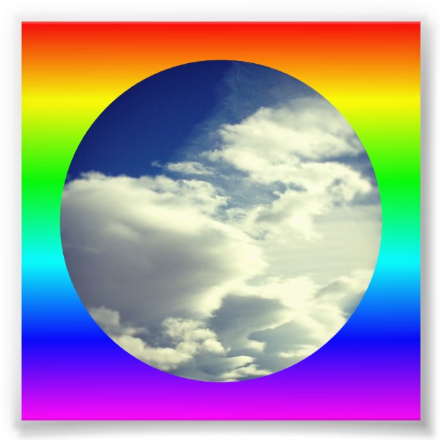 Impression Photo Bordure arc-en-ciel (Devant)