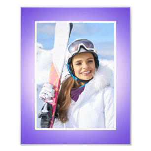 Impression Photo Bordure de dégradé bleu violet rose Aura