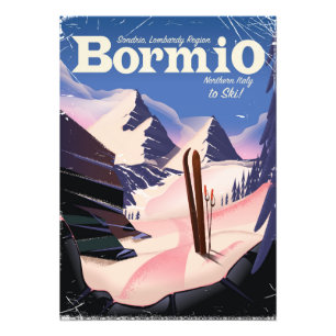 Impression Photo Bormio, Sondrio, région de la Lombardie, affiche