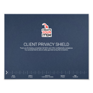 Impression Photo Bouclier de protection de confidentialité notarial