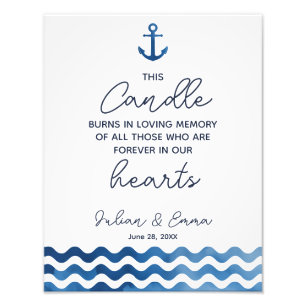 Impression Photo bougie brûle signe mariage, aimer mariage mémoire,