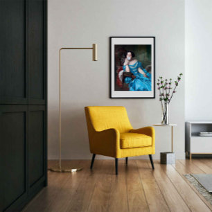 Impression Photo Boule de gomme Diva en satin bleu