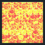 Impression Photo Boule rouge et jaune envelopper pop art<br><div class="desc">Motif d'enveloppement de bulle pop art en rouge et jaune</div>