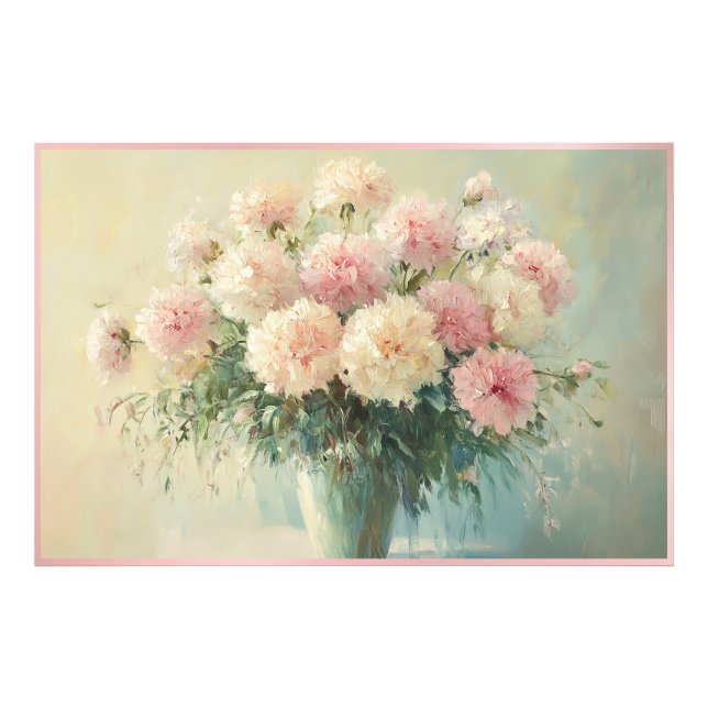 Impression Photo Bouquet de fleurs aux pastels doux (Devant)