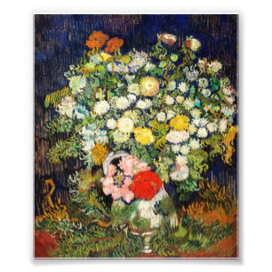 Impression Photo Bouquet de fleurs dans un vase de Vincent Van Gogh
