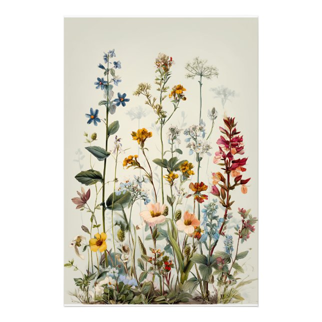 Impression Photo Bouquet de fleurs sauvages Blue Spike (Devant)