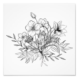 Impression Photo Bouquet floral minimaliste