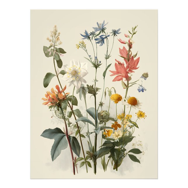 Impression Photo Bouquet Prairie de Fleurs Sauvages (Devant)