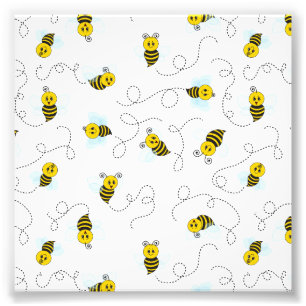 Impression Photo Bourdon Volant Jaune Noir Abeille Bourdon