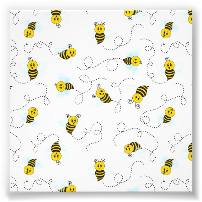 Impression Photo Bourdon Volant Jaune Noir Abeille Bourdon (Devant)