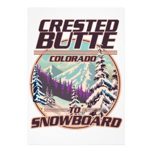 Impression Photo Bouton de crête Colorado Logo de snowboard