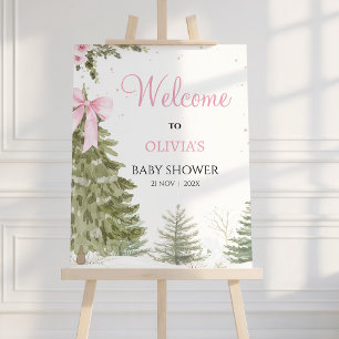 Impression Photo Bow Pink Baby C'est froid Baby shower Affiche de b