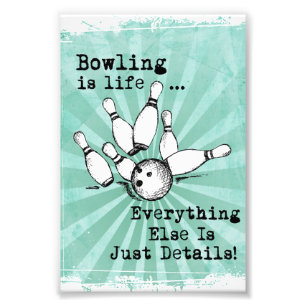 Impression Photo Bowling Lover cadeau, Drôle Joueur de Bowling cade