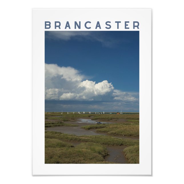 Impression Photo Brancaster Norfolk marais salant et voiliers  (Devant)