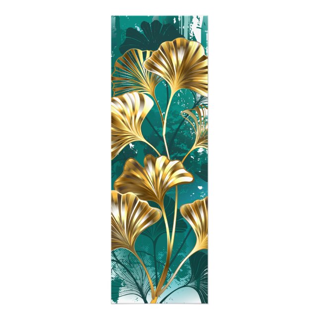 Impression Photo Branche avec Feuilles d'or Ginko Biloba (Devant)