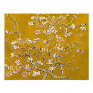 Impression Photo Branches d'amandier en fleurs (Or) Van Gogh