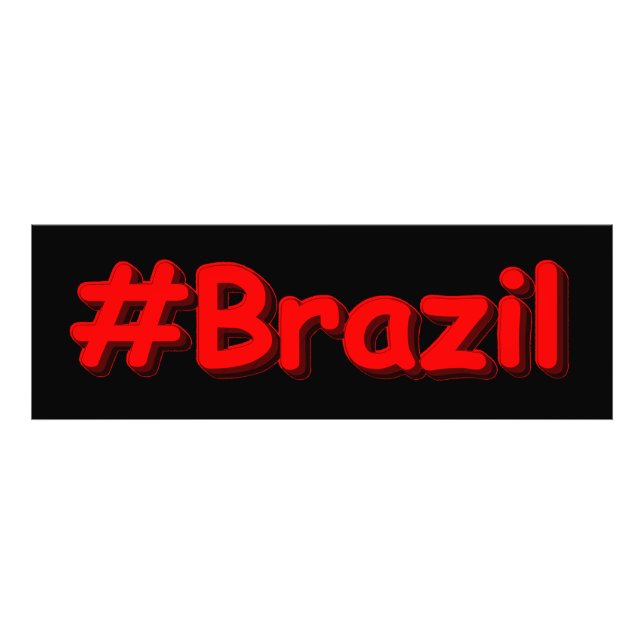 Impression Photo "#Brazil" Joli design. Commandez dès maintenant  (Devant)