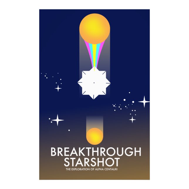 Impression Photo Breakthrough Starshot Rétro Art Spatial (Devant)