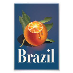 Impression Photo Brésil Oranges affiche de voyage