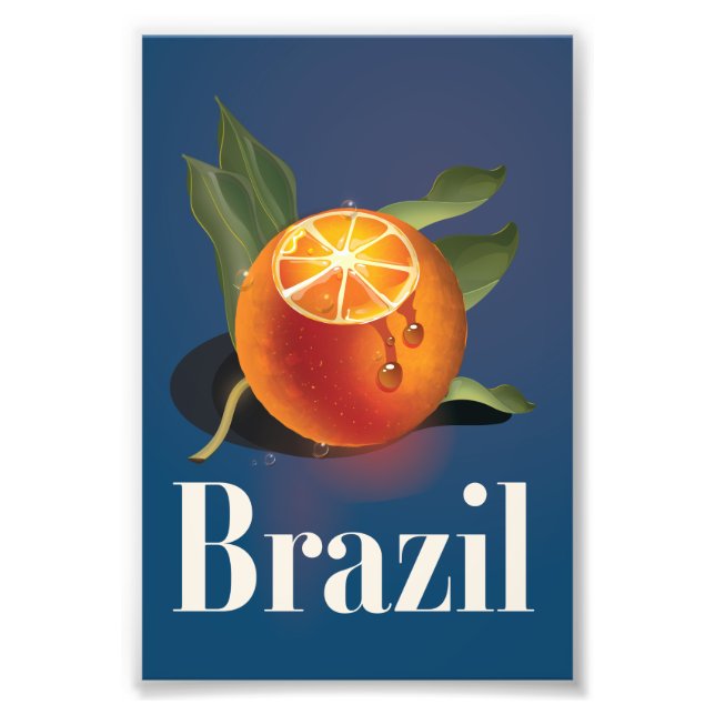 Impression Photo Brésil Oranges affiche de voyage (Devant)