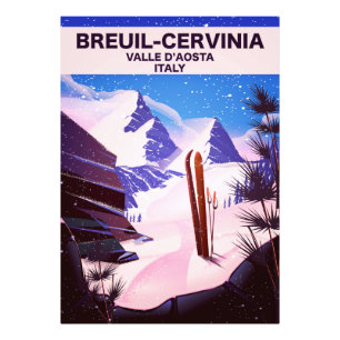Impression Photo Breuil-Cervinia,Valle d'Aoste, Italie,affiche de s