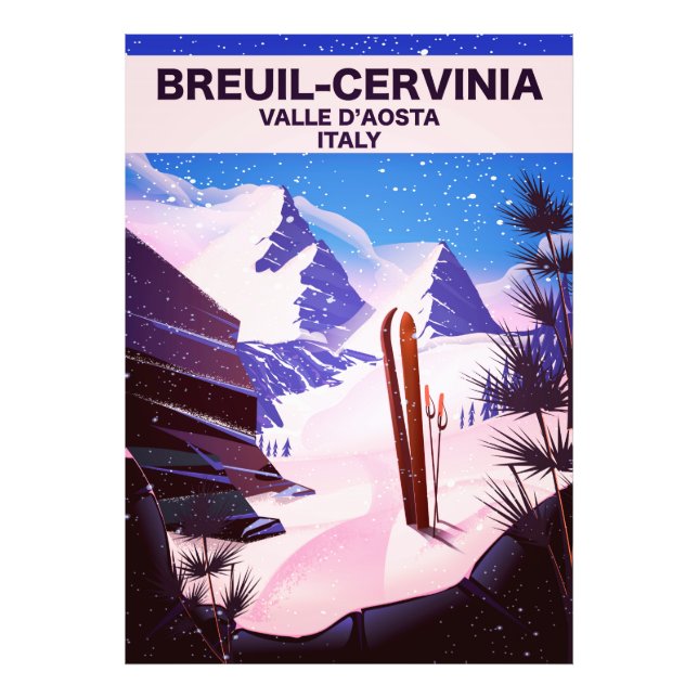 Impression Photo Breuil-Cervinia,Valle d'Aoste, Italie,affiche de s (Devant)