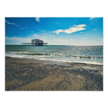 Brighton West Pier Wall Art - 4:3 Coastal Seascape