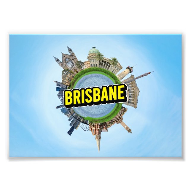 Impression Photo Brisbane minuscule petite planète monument archite (Devant)