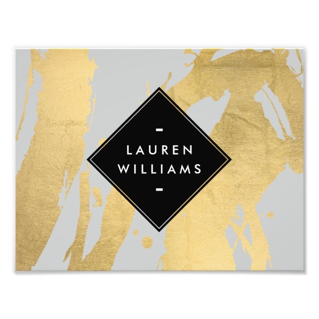 Impression Photo Brochures Edgy Faux Gold sur Grey