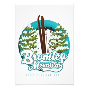 Impression Photo Bromley Mountain Pérou Vermont US logo du ski