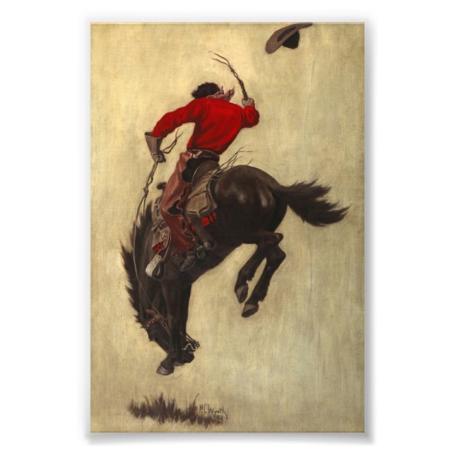 Impression Photo Bronco par Newell Convers Wyeth (Devant)