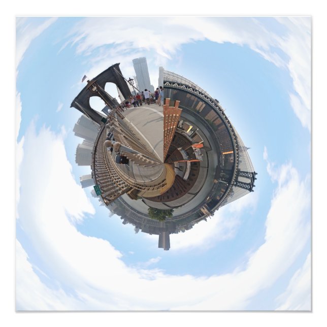 Impression Photo Brooklyn Bridge NYC 360 Degree Panorama (Devant)