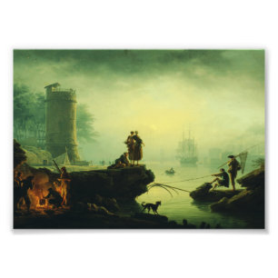 Impression Photo Brouillard du matin en mer par Joseph Vernet 