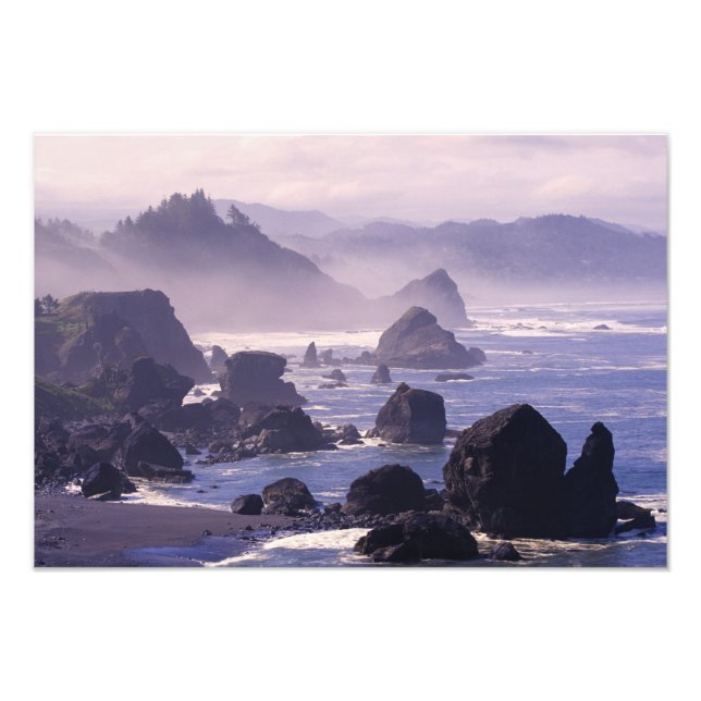 Impression Photo Brouillard matinal le long de la côte de l'Oregon  (Devant)