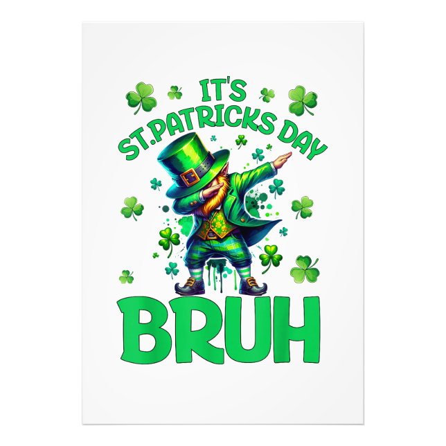 Impression Photo Bruh St Patrick's Day (Devant)