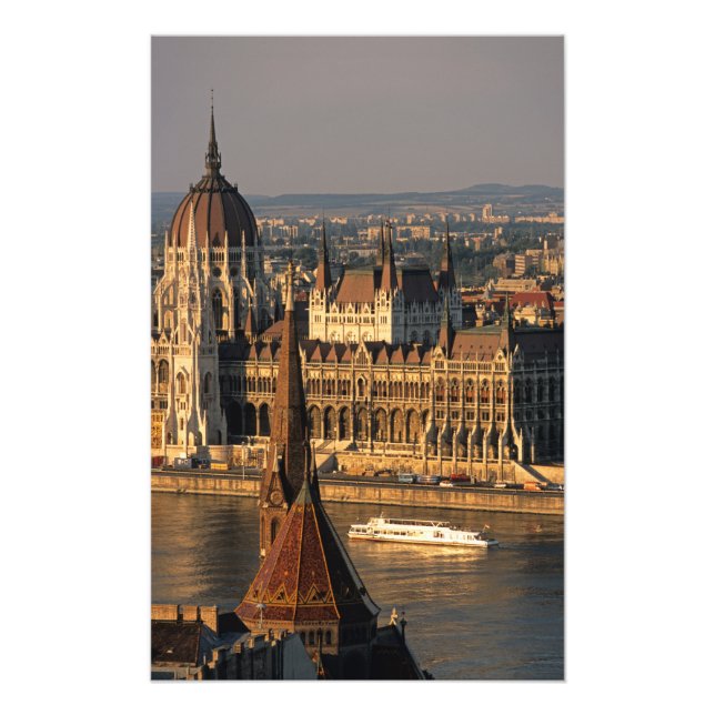 Impression Photo Budapest, Hongrie, Danube, Parlement (Devant)