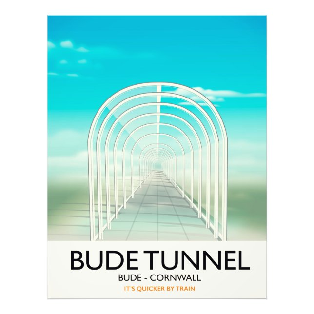 Impression Photo Bude Tunnel, Cornouwall Parodie affiche Voyage (Devant)