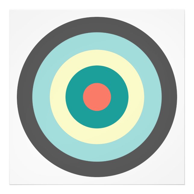 Impression Photo Bullseye combiné gris par Shirley Taylor (Devant)