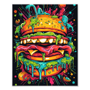 Impression Photo Burger monstre effrayant