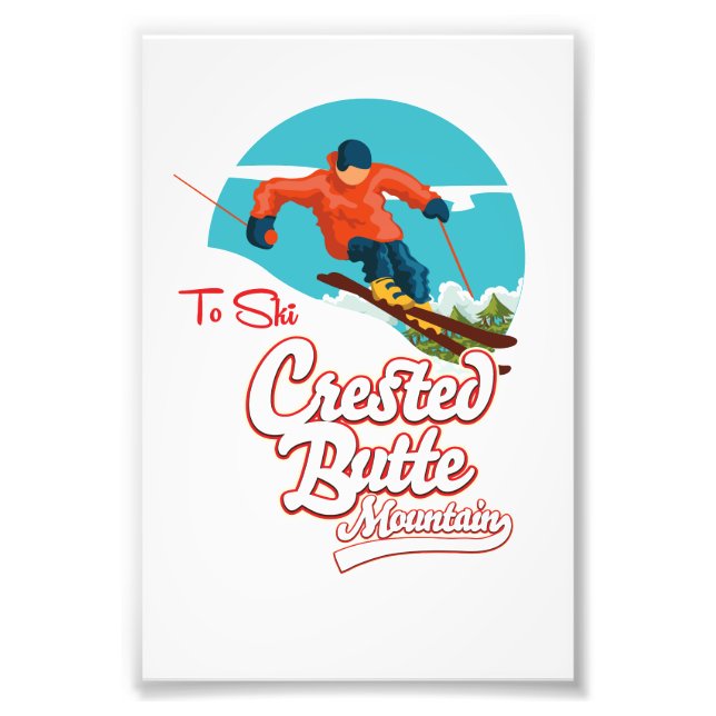 Impression Photo Butte au repos pour skier (Devant)