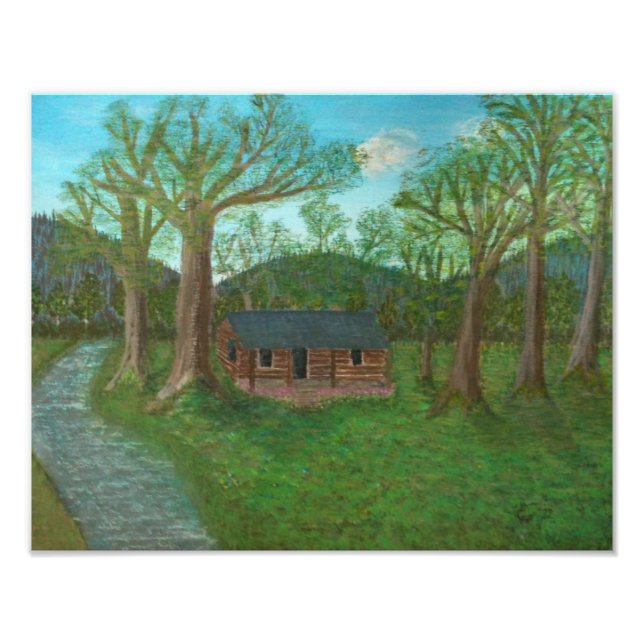 Impression Photo Cabine de journal et arbres (Devant)