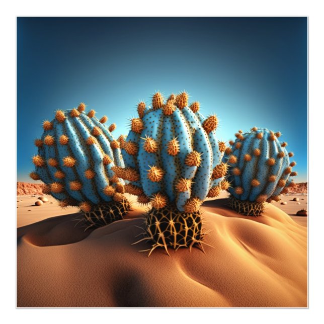 Impression Photo Cactus et palmiers coexistent en harmonie. phot (Devant)