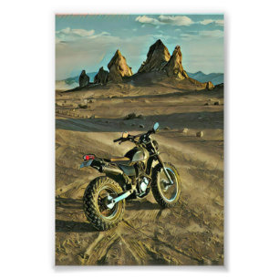 Impression Photo cadeau d'anniversaire vintage motocycliste