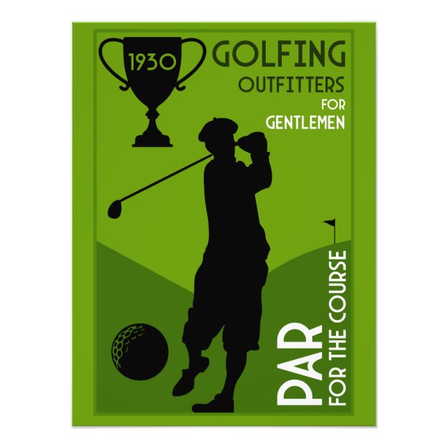 Impression Photo Cadeau de golf Vintage (Devant)