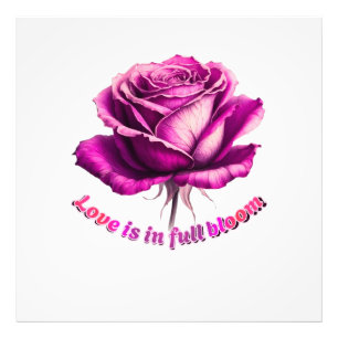 Impression Photo Cadeau de la Saint-Valentin Rose d'amour personnal